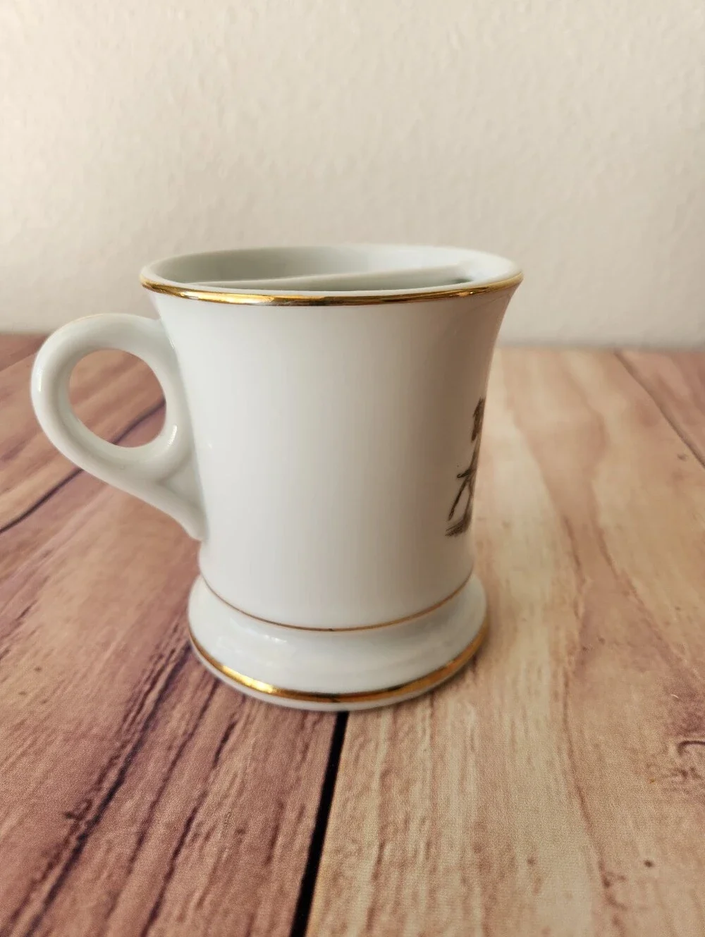 Antique Vintage Victorian Horse Drawn Omnibus shaving mug